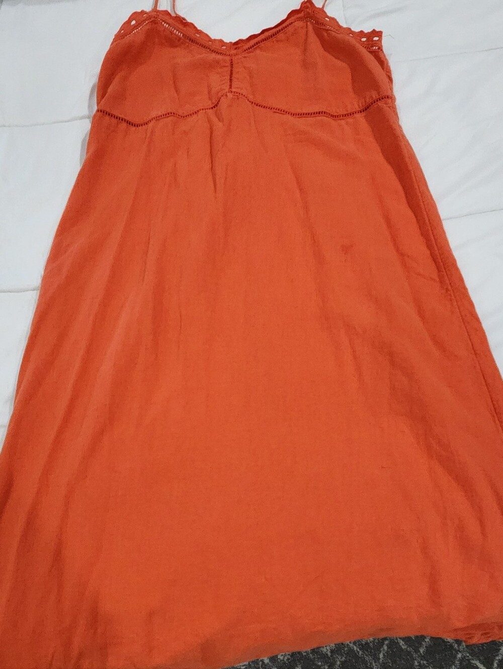 Old Navy Orange Maxi Dress with Spaghetti Straps